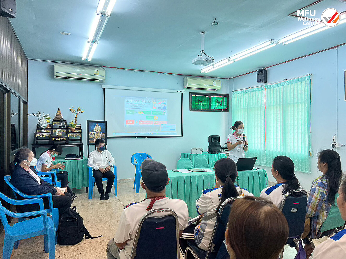 อบรมให้กับกลุ่มเสี่ยงโรคไม่ติดต่อเรื้อรัง รพ.สต.แม่เปา พญาเม็งราย